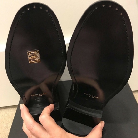 Saint Laurent Lace Up Ankle Boots With Side Studs - Picture 9 of 11